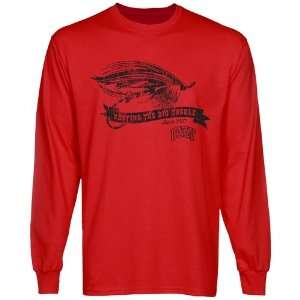  NCAA UNLV Rebels Tackle Long Sleeve T Shirt   Red Sports 