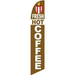  Fresh Hot Coffee 12 foot SUPER Swooper Feather Flag With 