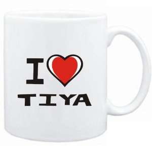  Mug White I love Tiya  Female Names