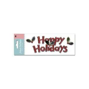  Holiday Title Waves 3 D Stickers Happy Holidays Arts 