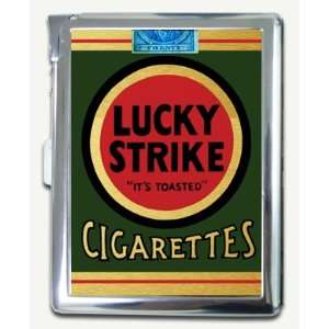 Vintage Lucky Strike Green Pack Cigarette Case Lighter Wallet Card 