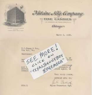 1925 NUTRINE MFG CO CANDY FINE CANDIES C H BOTTORF MGR  
