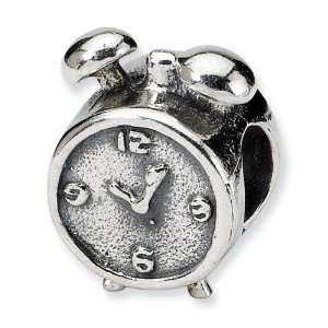  Sterling Silver Reflections Alarm Clock Bead Jewelry