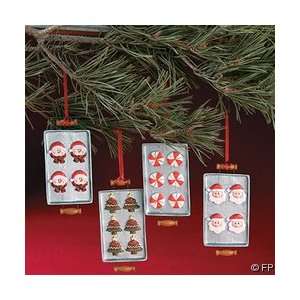  Set of 4 CHRISTMAS Cookie Sheet ORNAMENTS/Holiday TREE 