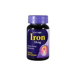  Iron 18 mg   Promotes Energy, 90 tabs,(Natrol) Health 