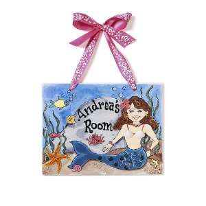  Hand Painted Name Plaque   Mermaid Toys & Games