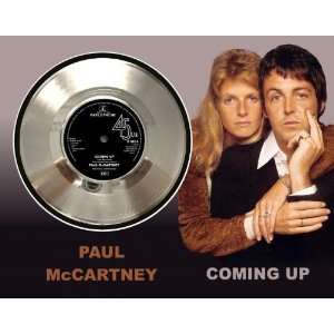  Paul McCartney Coming Up Framed Silver Record A3 