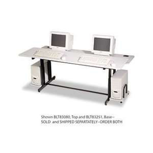  Split Level Computer Training Table, 72w x 36d x 33h, Gray 