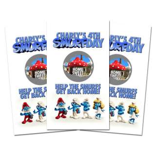 10 SMURF Movie Personalized Party Favors SCRATCH OFF GAMES  
