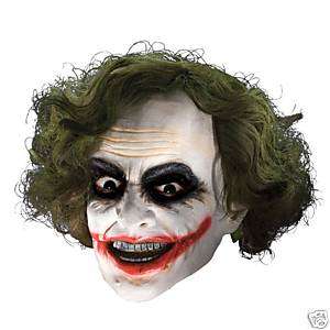 Batman Dark Knight Adult Joker 3/4 Vinyl Mask with Hair  