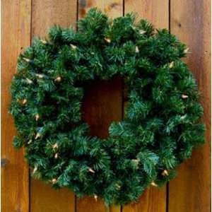  24 inch Norway Pine Artificial Christmas Lighted Wreath 