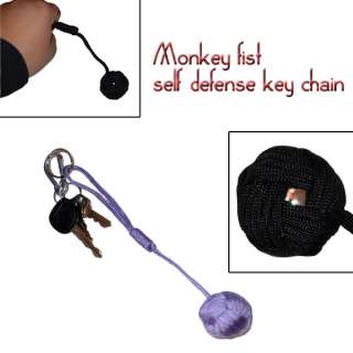 Large Self Defense Monkey Fist Keychain  Purple(P 00103)