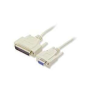  At Modem Cable DB9f To DB25m 25ft Electronics