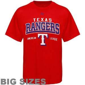  Majestic Texas Rangers Mini Tee Big Sizes T shirt   Red 