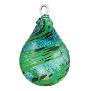  Glass Eye Bluegrass Raindrop Ornament 