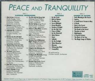   Tranquility by Various Composers   (CD Box Set, Readers Digest Music