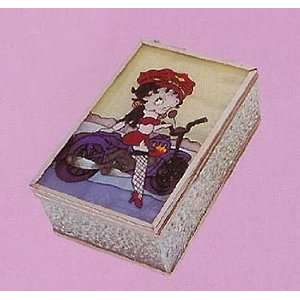  Biker Betty Boop Painted Jewelry Box