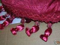 CHARISMA RICH RED EMPIRE VALANCE BEADED TASSELS NEW  