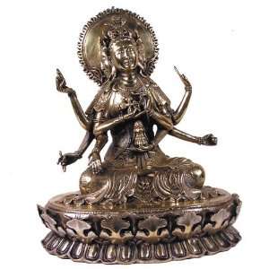  Bodhisattva Tibetan Silver Statue Bodhisattva Long Life 