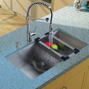 Vigo Industries Stainless Steel Undermount Kitchen Sink and Faucet Set 