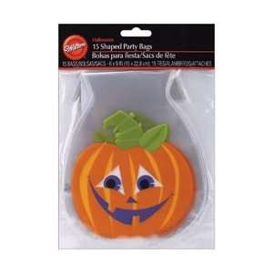 Wilton Shaped Party Bags 6X9 15/Pkg Polka Dot Pumpkin; 6 Items/Order 