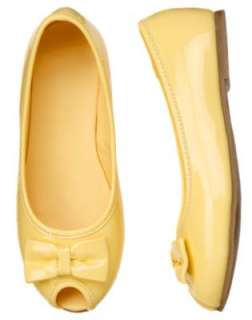 Gymboree Bee Chic Yellow Bow Patent Ballet Flat Shoes 3 NWT  