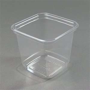  24 oz. Square PLA Biodegradable / Compostable Plastic 
