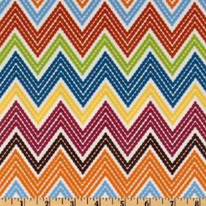   Zig Zag Stripe Garden/Multi Fabric By The Yard Arts, Crafts & Sewing