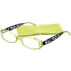  ICU Eyewear Metal Cut Out Temples Green Reading Glasses 1 