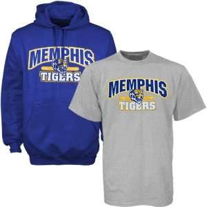 Memphis Tigers Royal Blue Hoody Sweatshirt & T shirt Combo 