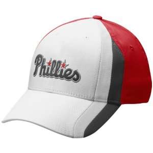   Phillies White Red Tactile Legacy 91 Swoosh Flex Hat Sports
