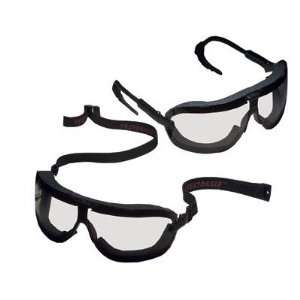   Black Adjustable Temple Foam Lined Frame And Clear DX Anti Fog, Hard