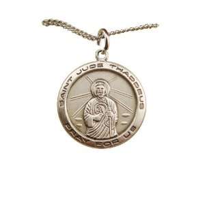   Silver St. Jude Thaddeus Patron Saint Medal on 18 inch chain Jewelry