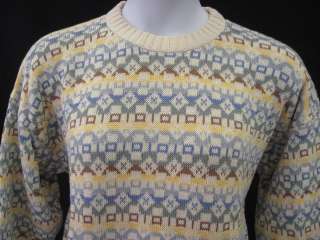 BERGDORF GOODMAN Fairisle Printed Knit Sweater Size XL  