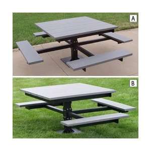 JAYHAWK PLASTICS Outdoor T Tables   Cedar  Industrial 