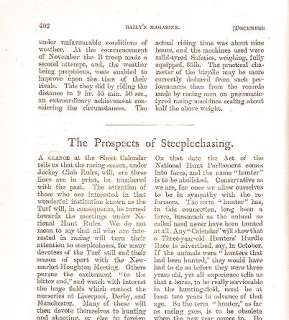 1891 British Sporting Magazine. Horse Racing, etc.  