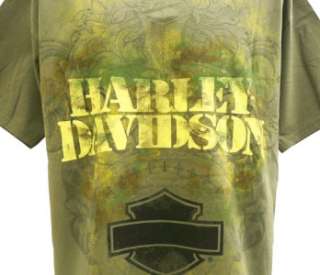 Harley Davidson Las Vegas Dealer Tee T Shirt GREEN XL #BRAVA1  