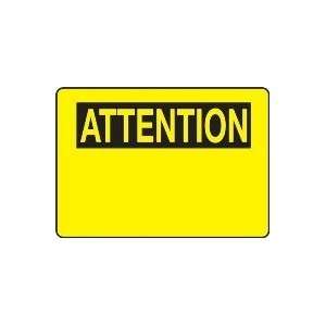  ATTENTION BLANK (FRENCH) Sign   10 x 14 Dura Fiberglass 