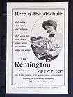 1909 REMINGTON Standard Typewriter magazine Ad office s