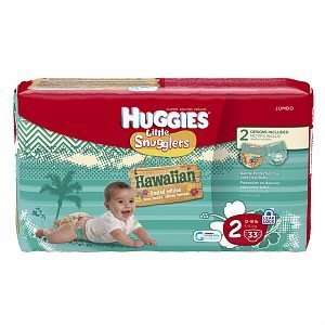 Huggies Little Snugglers Hawaiian Diapers, Jumbo Pack, Size 2, 12 18 