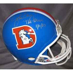 com John Elway Signed Broncos Full Size Authentic Helmet   The Drive 
