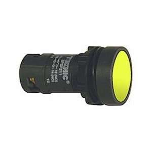 , Flush, 2 NO Contacts, Yellow (Requires Auxiliary Contact Block 