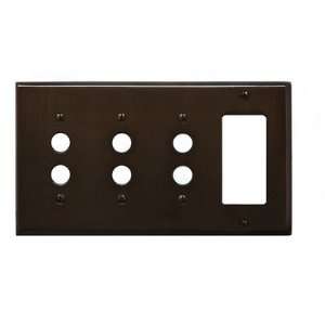   Push Button Switches 1 GFI (Decora) Opening 4 Gang Switch Plate Home