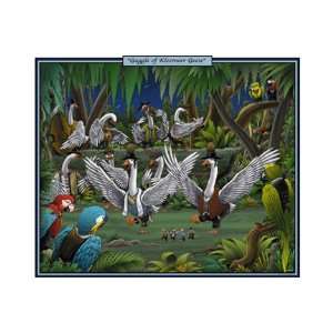  Gaggle of Klezmeer Geese 20X30 Canvas Giclee