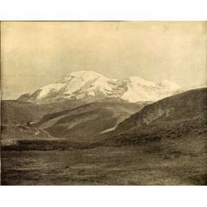   Mountain Summit Landscape   Original Halftone Print