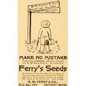   Seeds Gardening Detroit Michigan Blowhards Plant   Original Print Ad