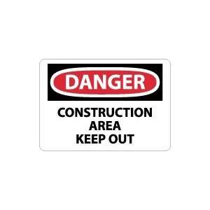   OSHA DANGER Construction Area Keep Out Safety Sign