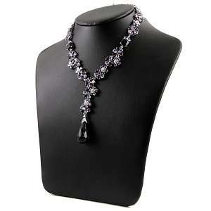   Krystals Fancy Flower Necklace, Purple and Blue, 1 ea Jewelry