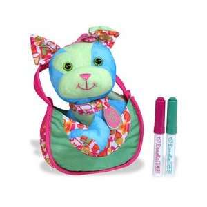  Doodle Pets Blue Puppy in Green Purse Toys & Games