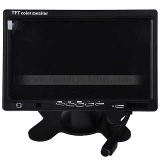Car 7 inch Pillow TFT LCD Color Monitor 2CH Video Input  